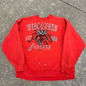 Vintage 90's Galt Sand Wisconsin Badgers Crewneck Size XL